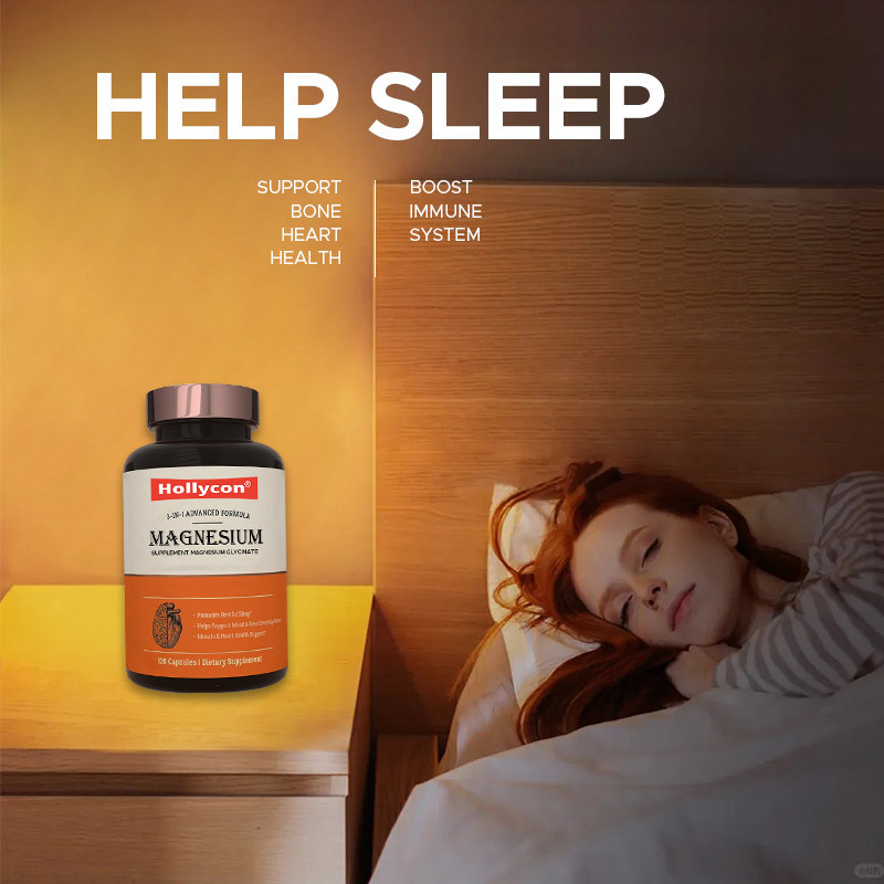 Leverancier Magnesiumglycinaat Capsules Magnesiumsupplement Helpt slapen Ondersteunt de gezondheid van de botten en het hart Versterkt het immuunsysteem