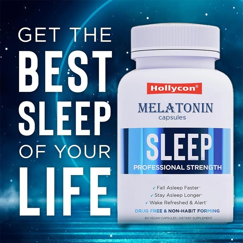 Leverancier Melatonine capsules Slaapverzorging voor volwassenen Slaapverzorging met magnesiumglycinaat