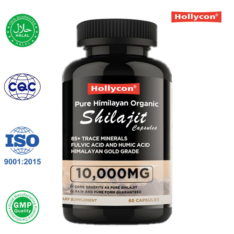 OEM Pure Himalayan Organic Shilajit Capsules Antioxidanten Ondersteunen Energie Immuun Stress Verlichting