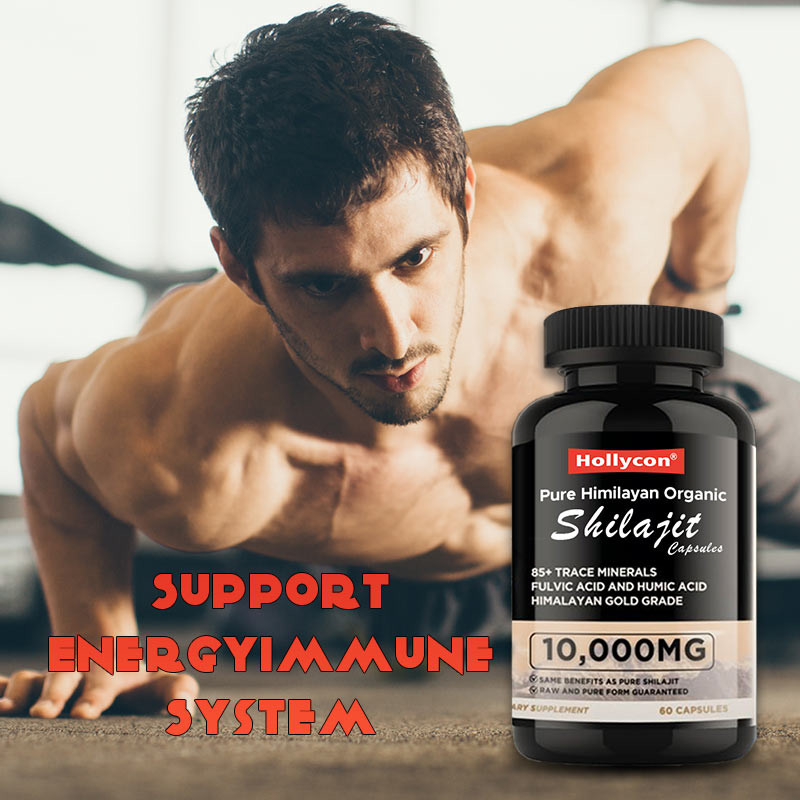 OEM Pure Himalayan Organic Shilajit Capsules Antioxidanten Ondersteunen Energie Immuun Stress Verlichting