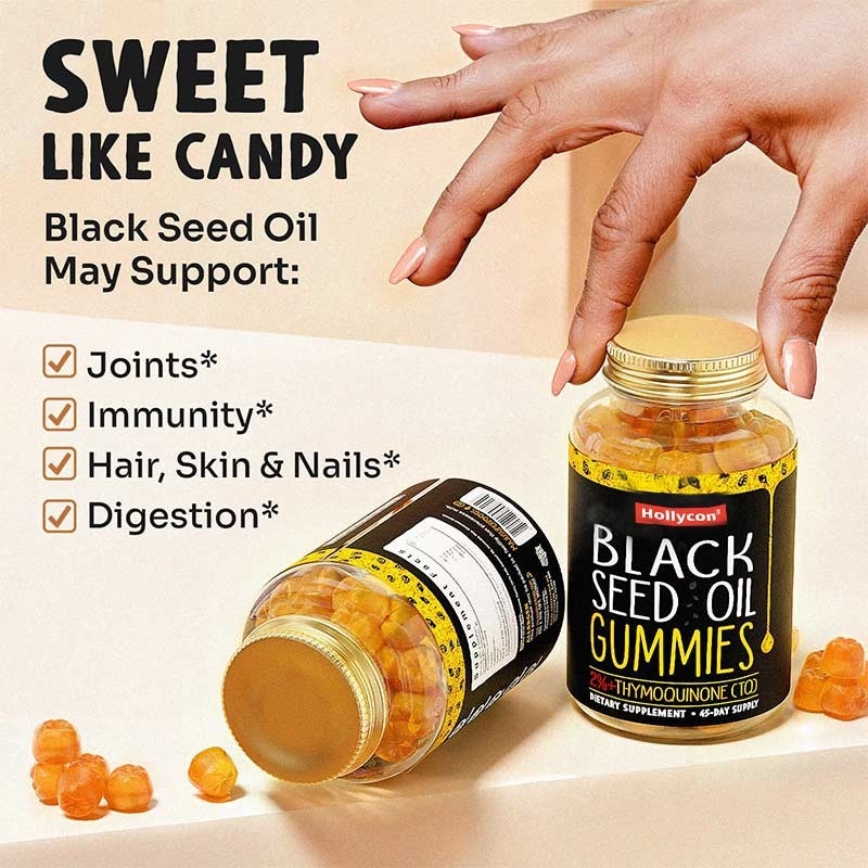 OEM Black Seed Oil Gummies voor gewrichten ondersteunen 500mg Black Seed Oil Gummies