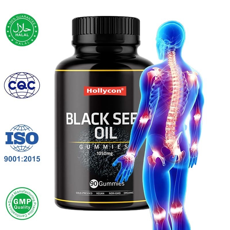 Zwarte zaad olie supplement biologische zwarte zaad olie gummies voor immuunondersteuning