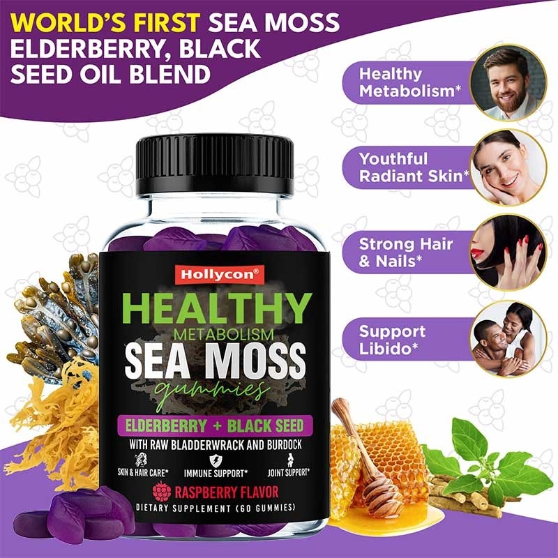 Zee-moes gummies voor sterk haar Ierse zee-moes gummies voor immuunondersteuning