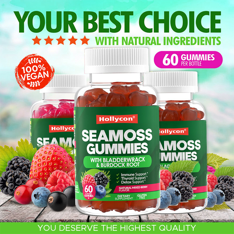 Ierse zee mos Gummies 1000mg Blaaswrack Zee mos Gummies voor ondersteuning van de spijsvertering