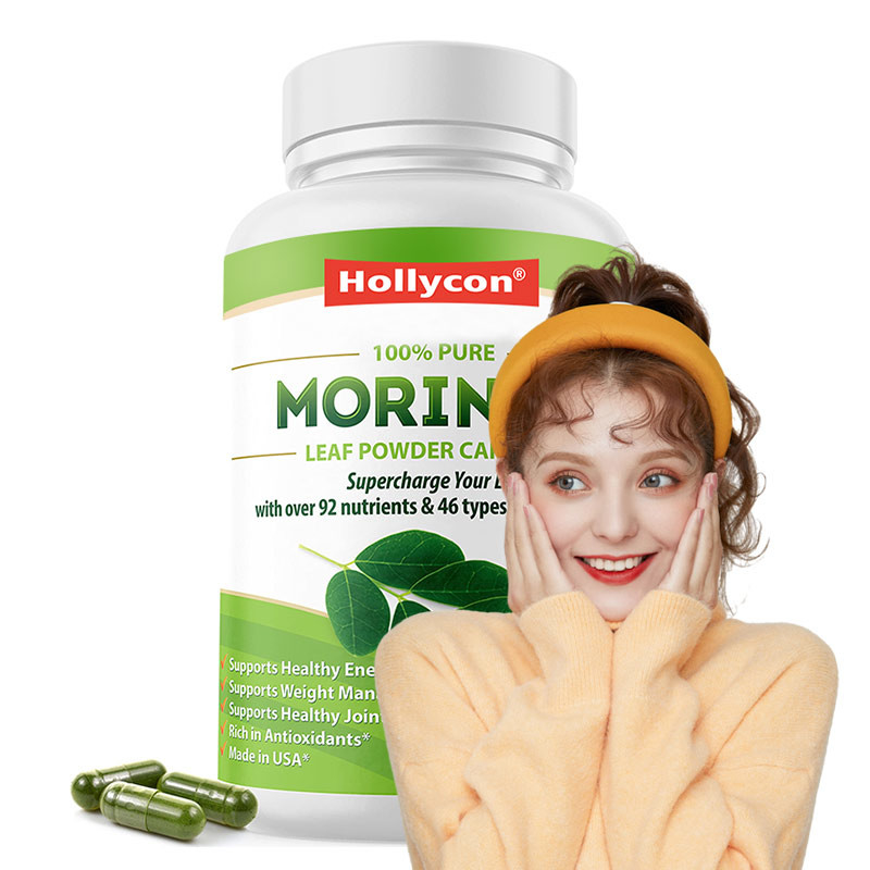 Moringa capsules Moringa poeder organische Moringa blad ondersteuning energie metabolisme Immuun fabriek