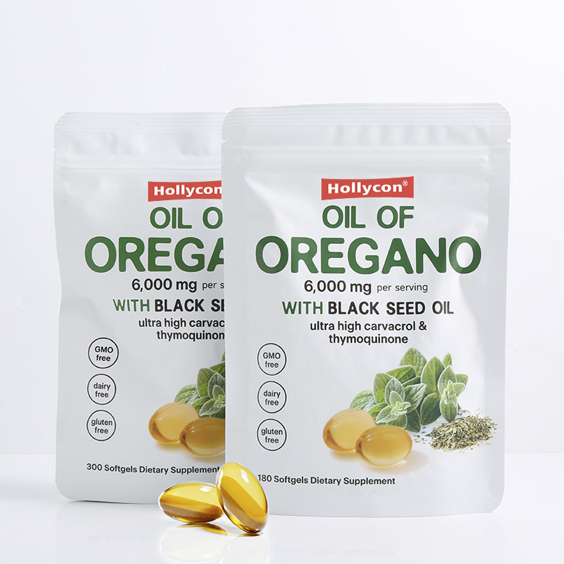 Biologische oregano-olie softgels 6000mg Olie van oregano softgels voor immuunondersteuning