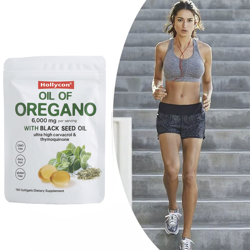 Biologische oregano-olie softgels 6000mg Olie van oregano softgels voor immuunondersteuning