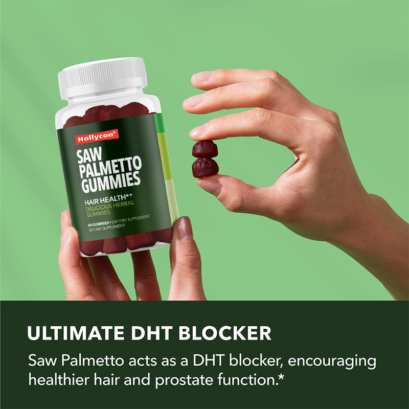 Saw Palmetto Gummies For Scalp Health 75 mg Saw Palmetto Extract Voor Haarondersteuning