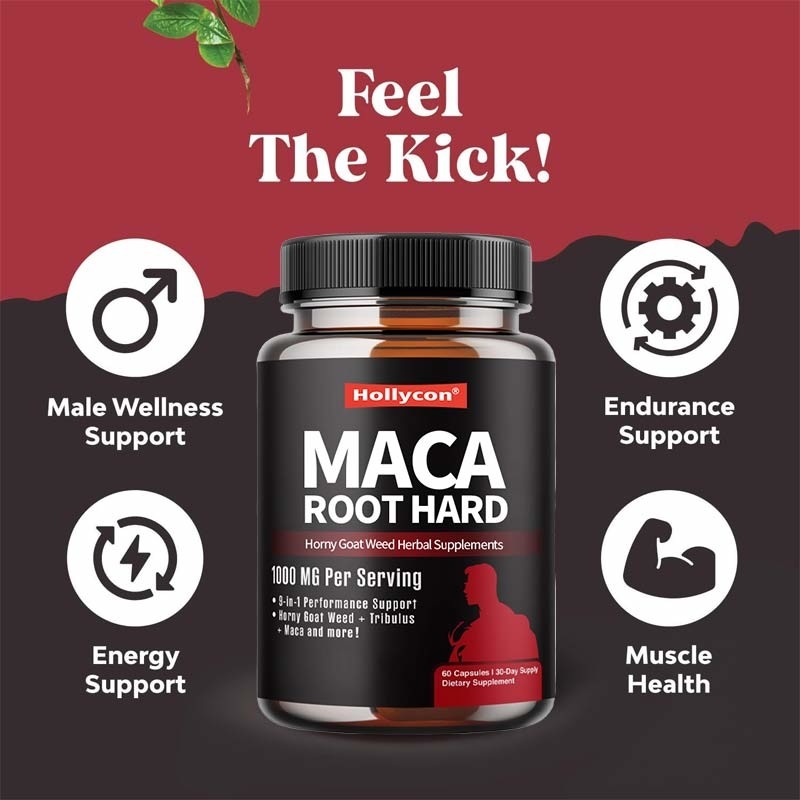 Private label Maca kruidensupplementen geile geiten wiet harde capsules voor verbeterde energie