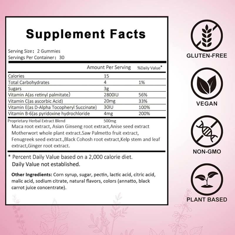 OEM Hip Butt Gummies Voor Vrouwen Butt Verbetering Supplement Voor Butt Lift