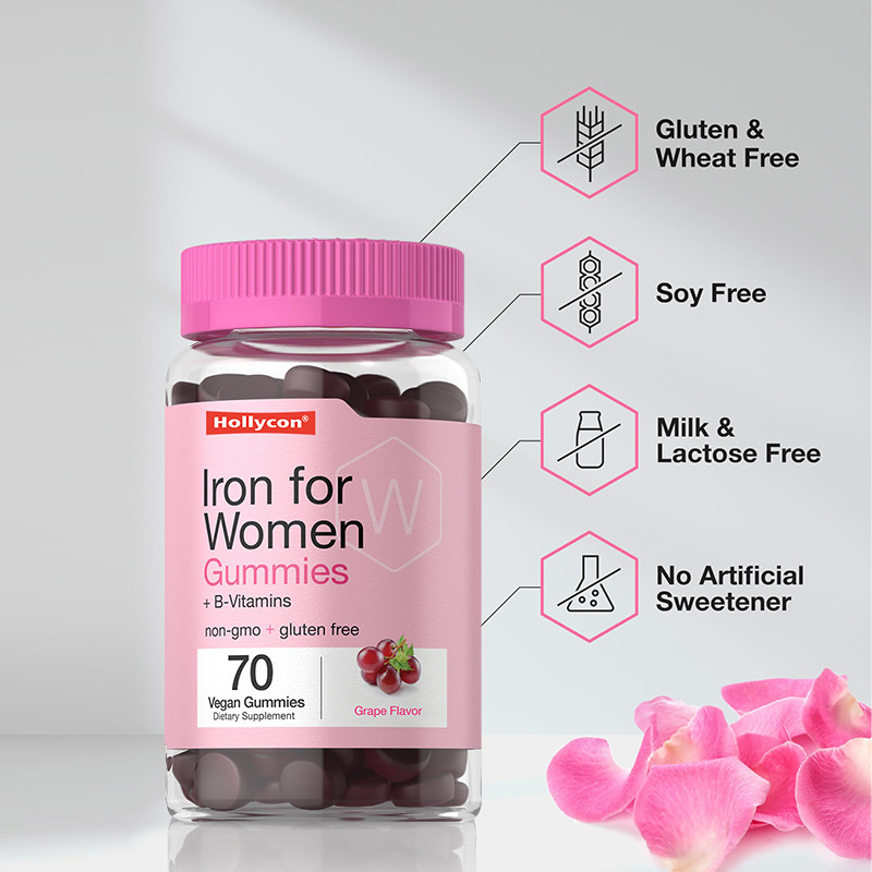 IJzergummies voor vrouwen 18 mg IJzergummies voor de productie van rode bloedcellen