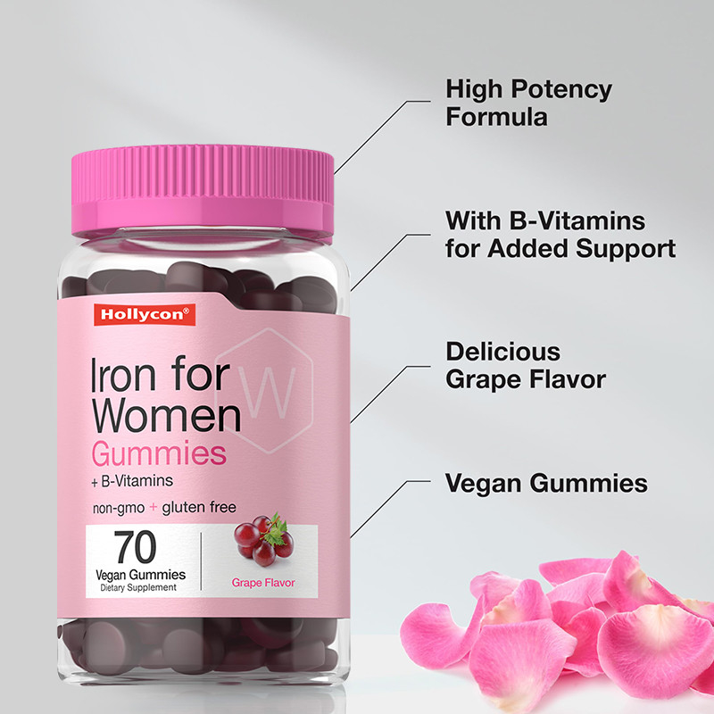 IJzergummies voor vrouwen 18 mg IJzergummies voor de productie van rode bloedcellen