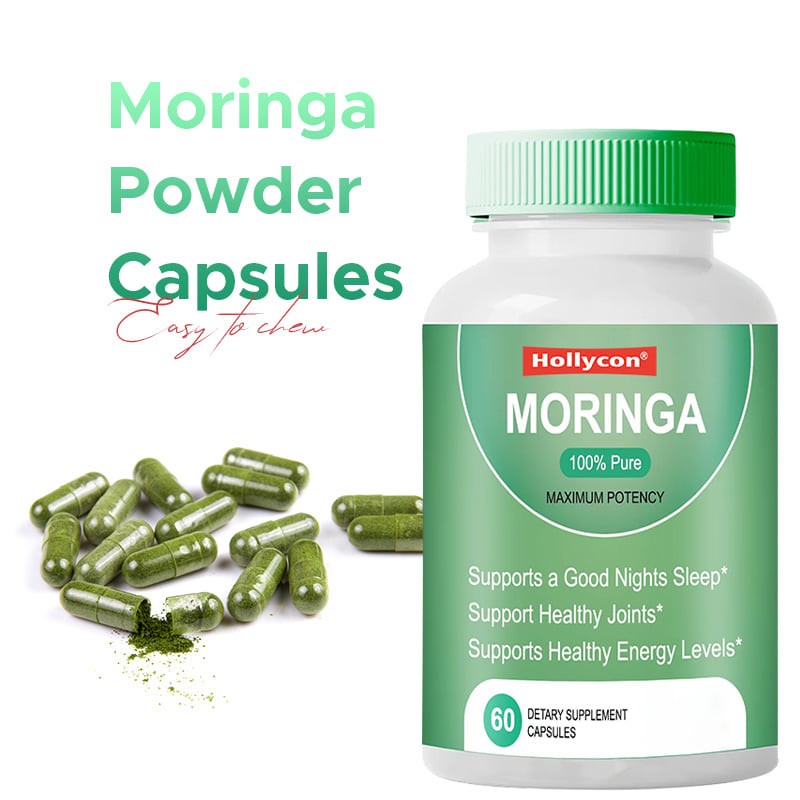 Moringa poeder capsules voor het ondersteunen van gezonde energieniveaus Moringa poeder capsules