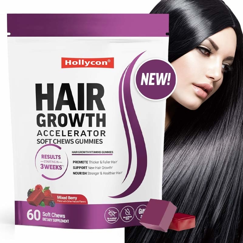 Haargroeisaccelerator zachte kauwgummies haargroei gummies voor kracht haar