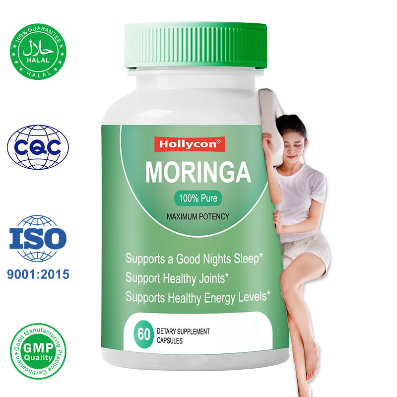 Moringa poeder capsules voor het ondersteunen van gezonde energieniveaus Moringa poeder capsules