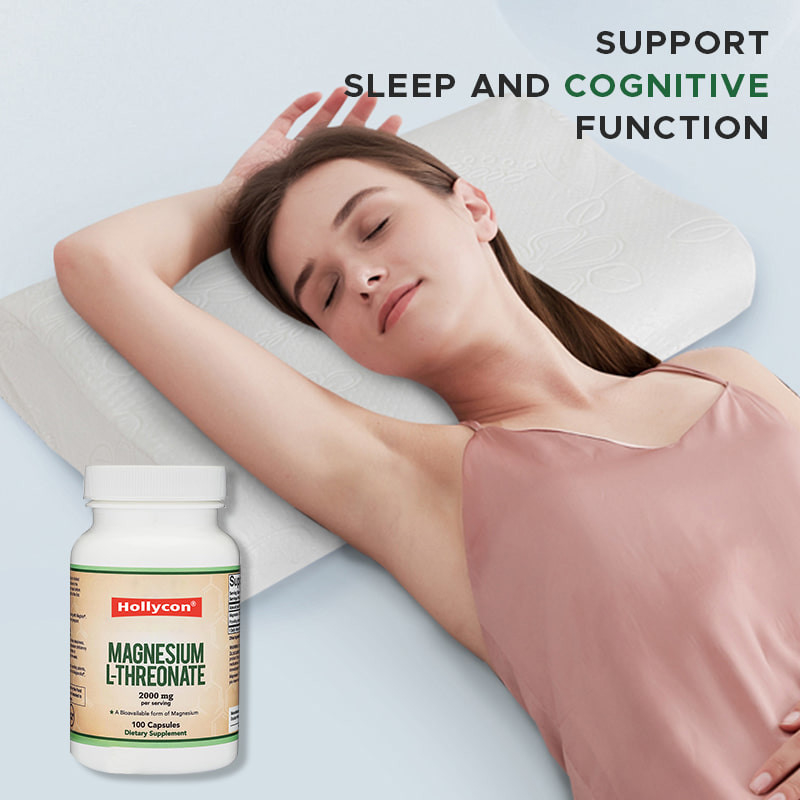 Fabriek L-threonaat Magnesium capsules Calcium zink supplementen ondersteunen slaap en cognitieve functie