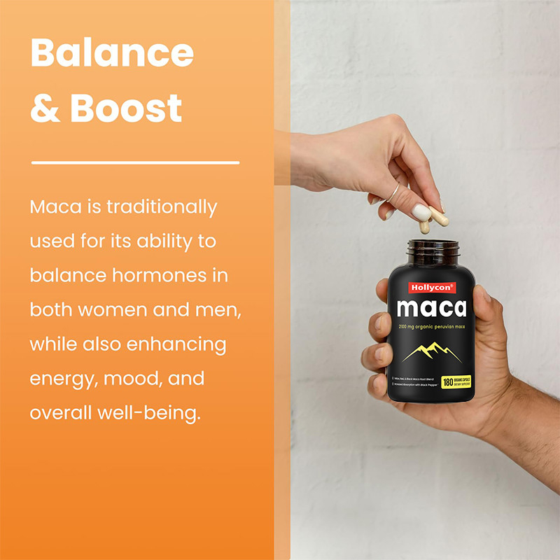 Maca wortel capsules voor mannen 2100 mg biologische maca wortel mengsel voor stemming ondersteuning