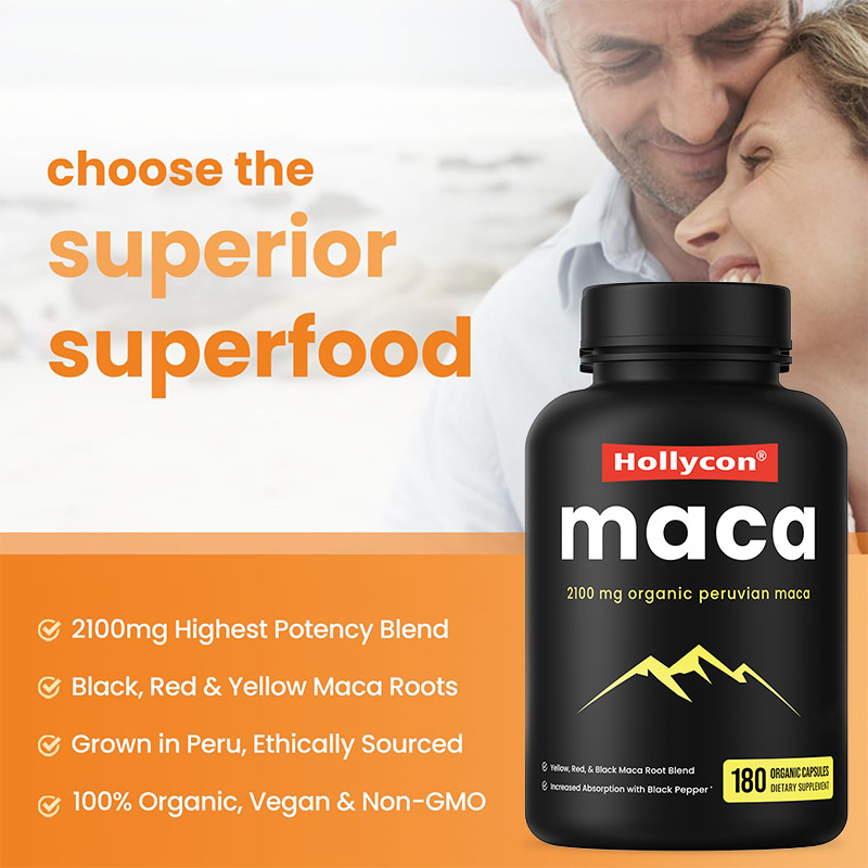 Maca wortel capsules voor mannen 2100 mg biologische maca wortel mengsel voor stemming ondersteuning