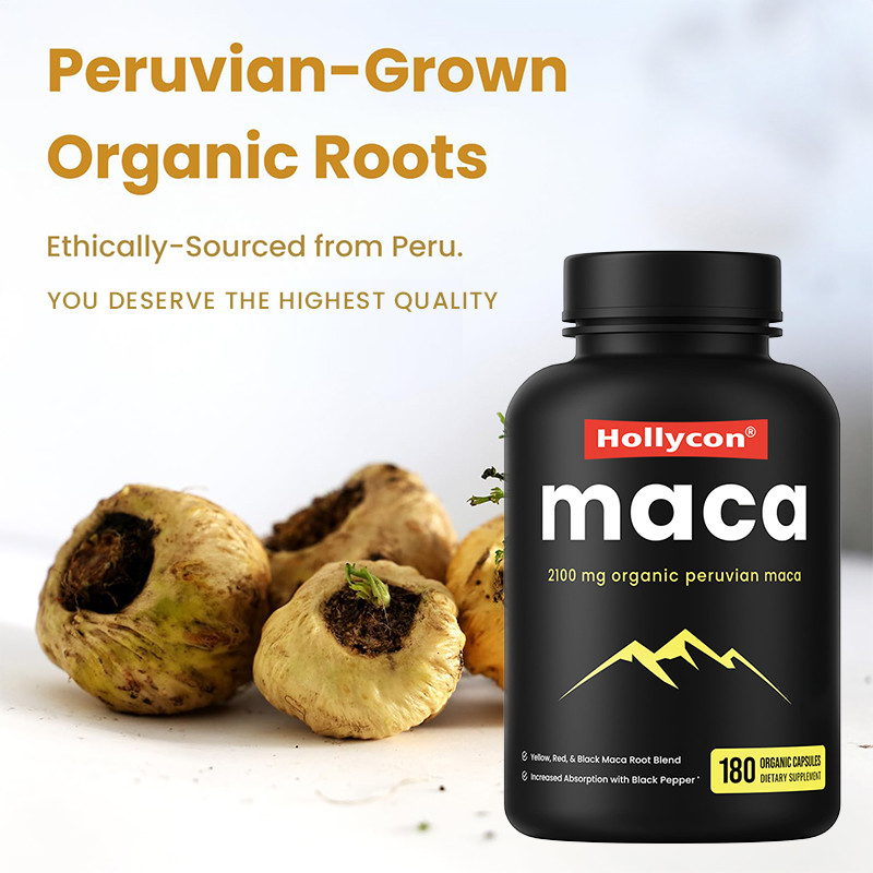 Maca wortel capsules voor mannen 2100 mg biologische maca wortel mengsel voor stemming ondersteuning