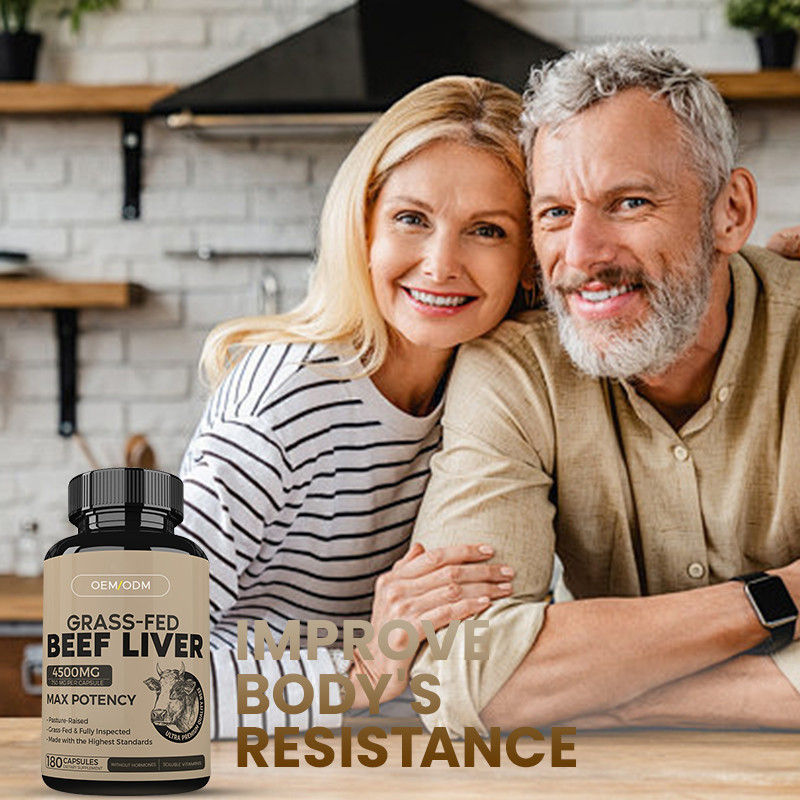 Grass-fed gedroogde rundvlees lever capsules voor mannen en vrouwen rundvlees lever capsules