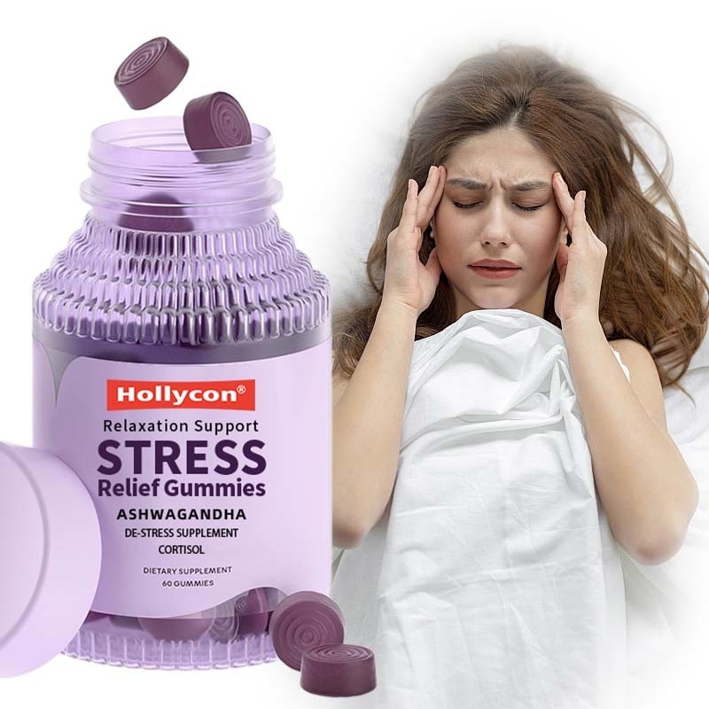 Groothandel Stressverlichting Gummies Ondersteunen Relaxatie Gezond Cortisol en Slaap