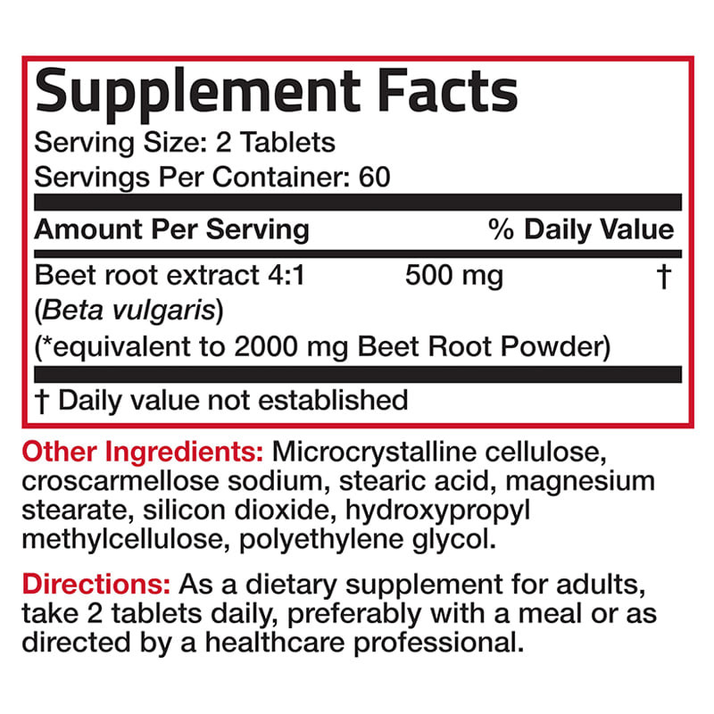 OEM bietenwortelcapsules voor hoge bloeddruk 500 mg biologisch bietenwortelextract