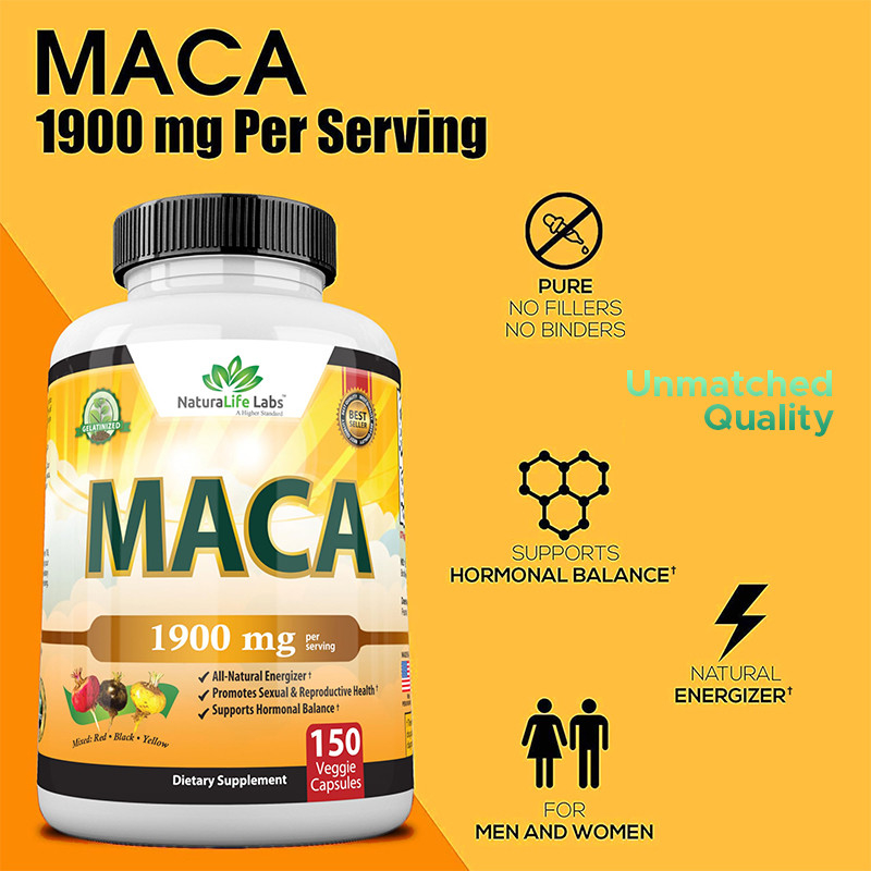 Maca wortel capsules organisch maca wortel mengsel voor stemmingsondersteuning maca capsules