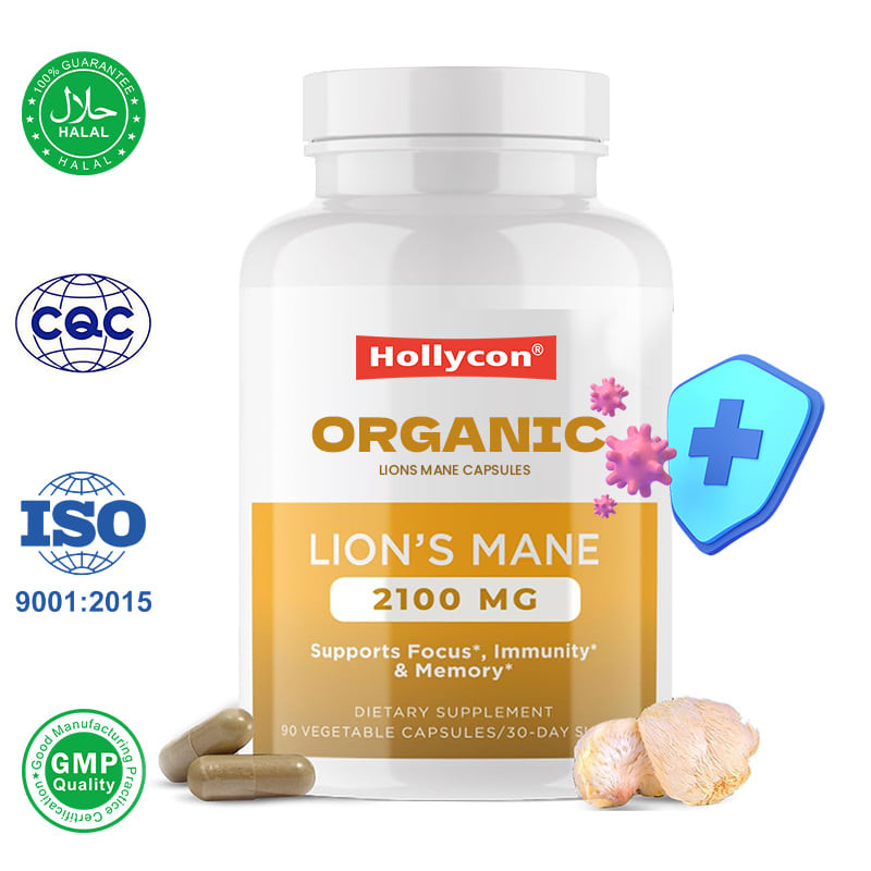 Gepersonaliseerde biologische leeuwenmane capsules bevorderen focus mentale helderheid cognitie verbeteren darmgezondheid
