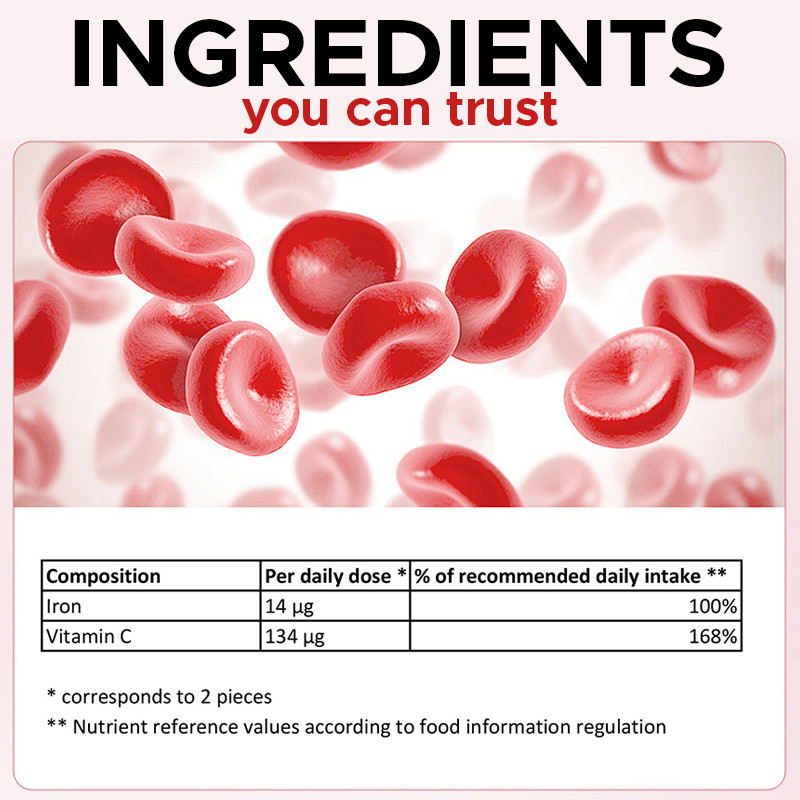 OEM ijzer en vitamine C spetterende tabletten voor ijzer ondersteuning ijzer supplement