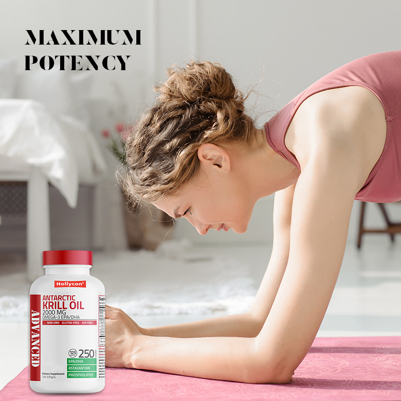 Antarctische krill olie voor de algemene gezondheid 2000 mg Antarctische krill olie softgels