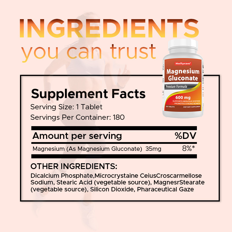 Magnesiumglycinaat tabletten voor sterke botten 35 mg Magnesium tabletten voor zenuwstelsel