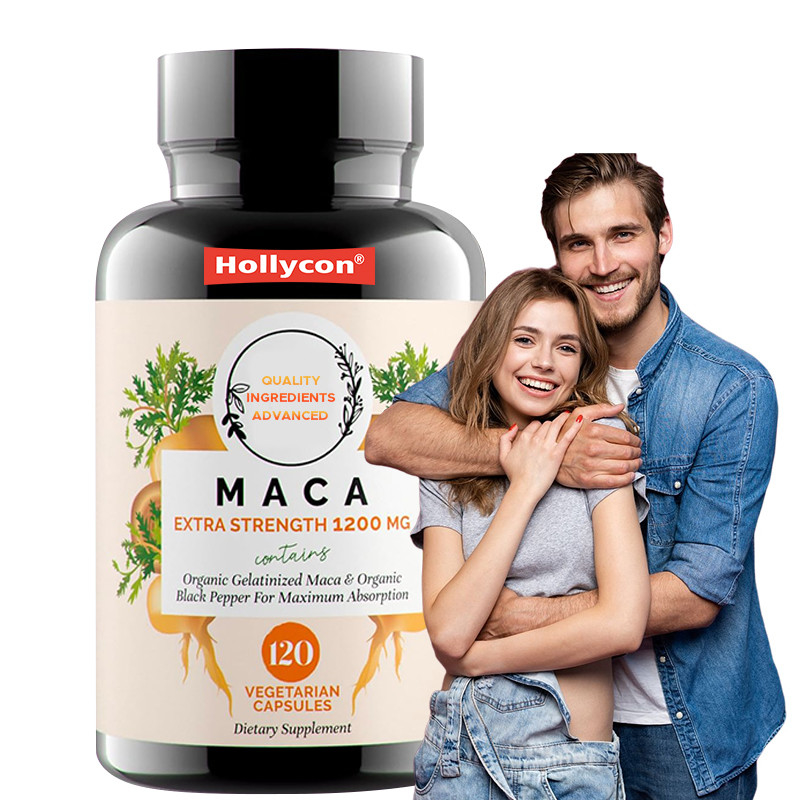 OEM Maca wortel poeder capsules voor hormonale balans 1500 mg Maca wortel capsules