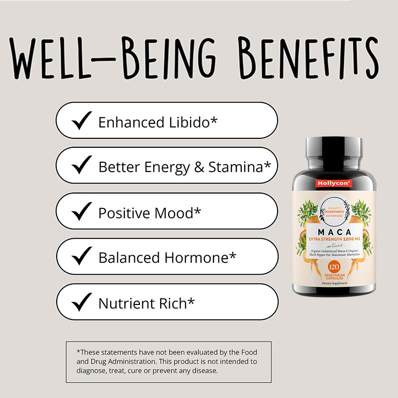 OEM Maca wortel poeder capsules voor hormonale balans 1500 mg Maca wortel capsules