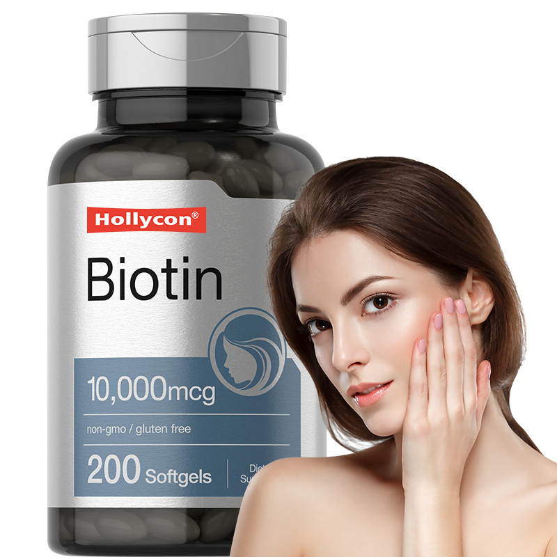 Biotine supplement voor de gezondheid van het haar 10.000mcg Biotine softgels voor de gezondheid van haar en nagels