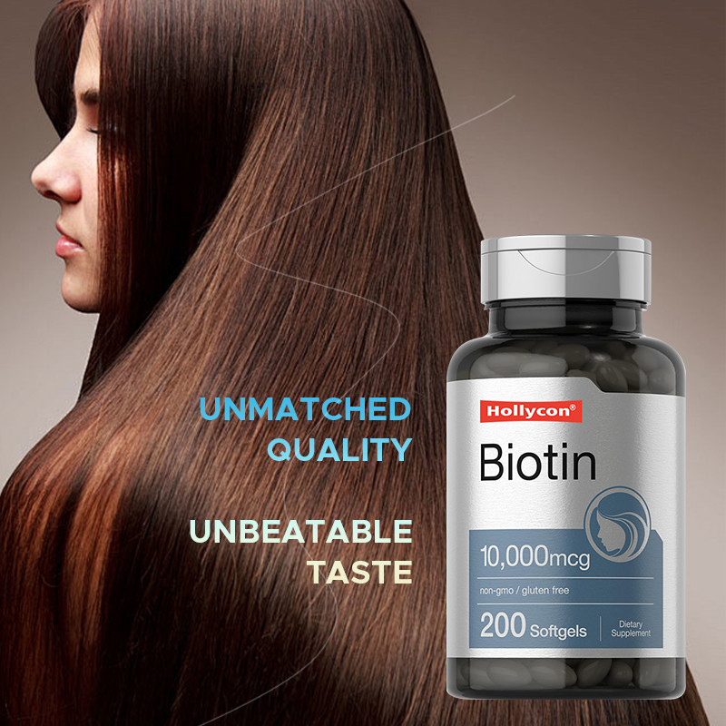 Biotine supplement voor de gezondheid van het haar 10.000mcg Biotine softgels voor de gezondheid van haar en nagels