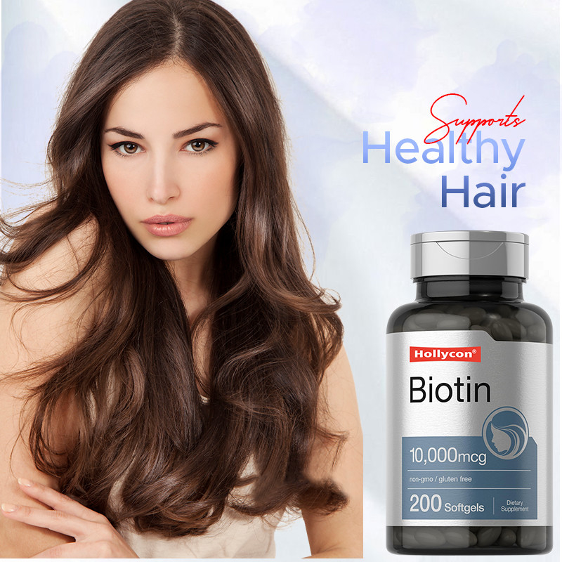 Biotine supplement voor de gezondheid van het haar 10.000mcg Biotine softgels voor de gezondheid van haar en nagels