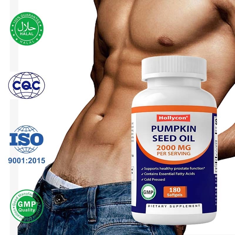OEM Pompoenzaadolie Softgels voor het bevorderen van de gezondheid van de hoofdhuid 2000 mg Pompoenzaadolie