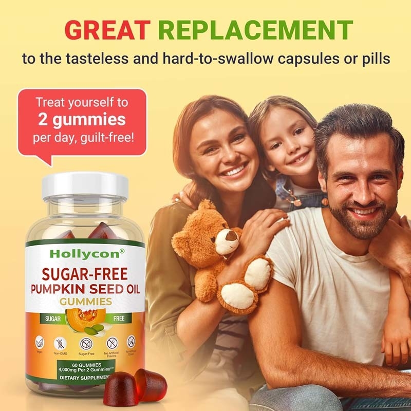 Suikervrije pompoenzaadolie gummies voor haargroei pompoenzaadolie gummies