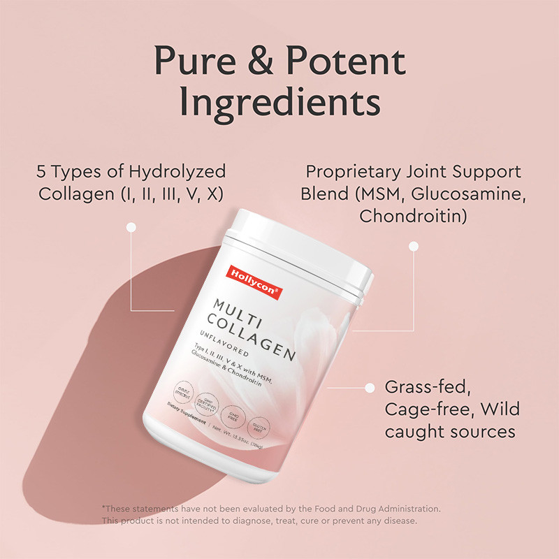 OEM Multi Collagen Poeder Voor Haarondersteuning Hidrolyseerd Collagen Peptiden Eiwitpoeder