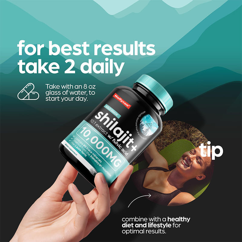 OEM Pure Himalayan Shilajit 10000mg Organische Shilajit capsules voor immuunondersteuning