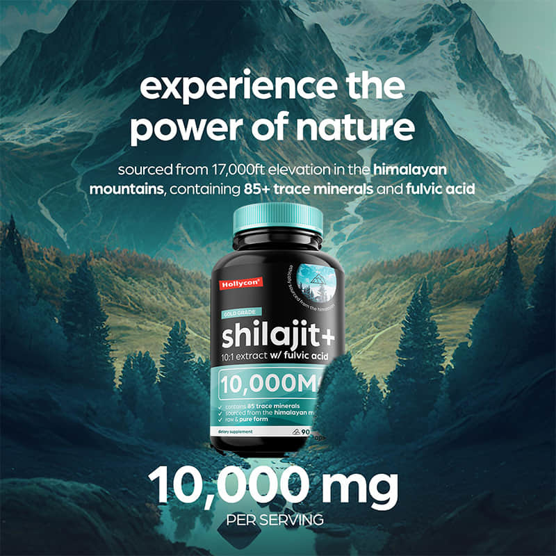 OEM Pure Himalayan Shilajit 10000mg Organische Shilajit capsules voor immuunondersteuning