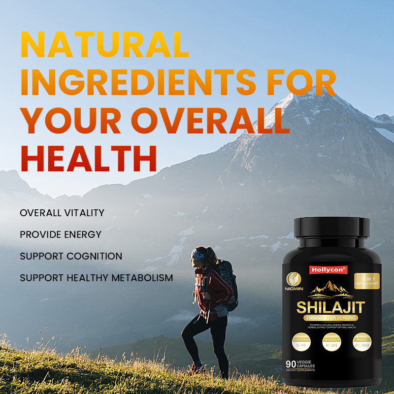 Pure Himalaya organische Shilajit Supplement voor Immuunondersteuning 25000mg Shilajit Capsules