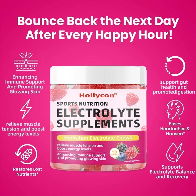 OEM Happy Hour Aid Gummies Supplement Pre Game Party Hydratatie Elektrolyten Alcohol DHM Melkdistel Na het drinken van Gummy