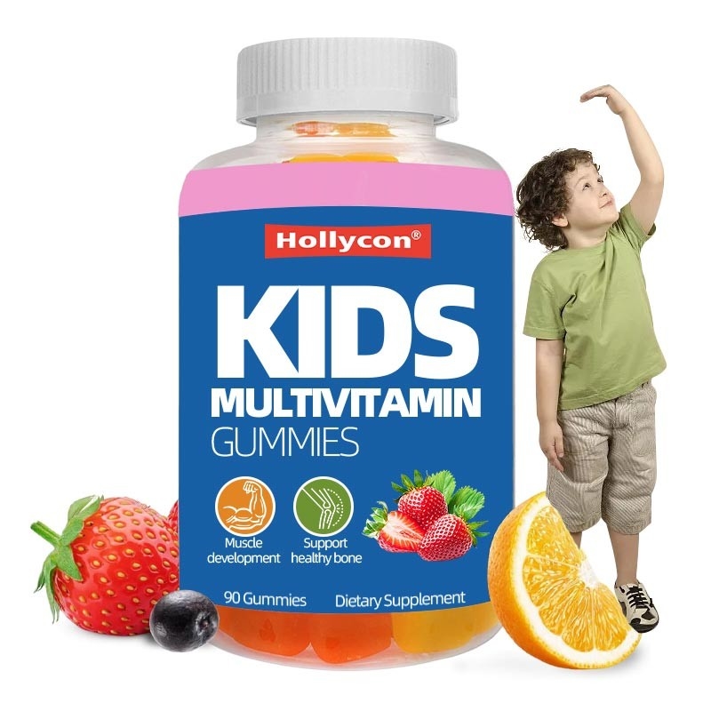 OEM-multivitamine gummies met vitamine D voor botmusculus en immuunsysteem Ondersteuning kauwbare vitaminen gummies kinderen multivitamine gummies