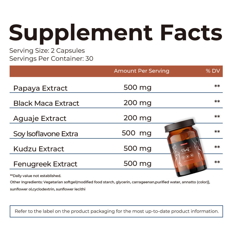 Borstvergroting en vergroting Supplement Privélabel Borstvergroter Capsules Voor Vrouwelijke Hormonale Balance