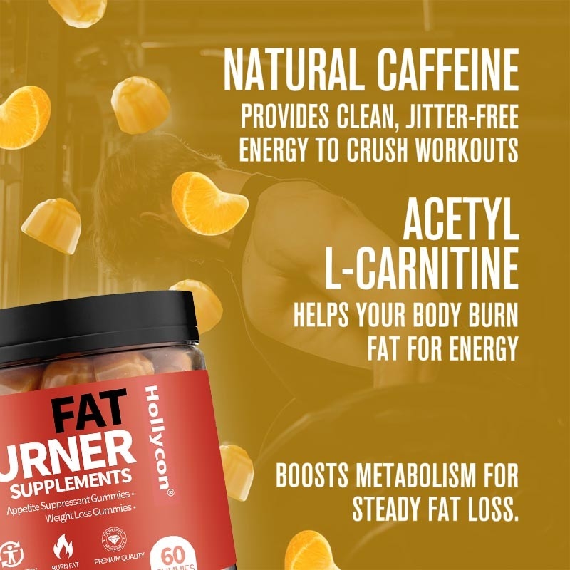 OEM Thermogenic Fat Burner & Appetite Suppressant Gummies met Acetyl-L-Carnitine HCL, MitoBurn, Gewichtsverlies Gummies