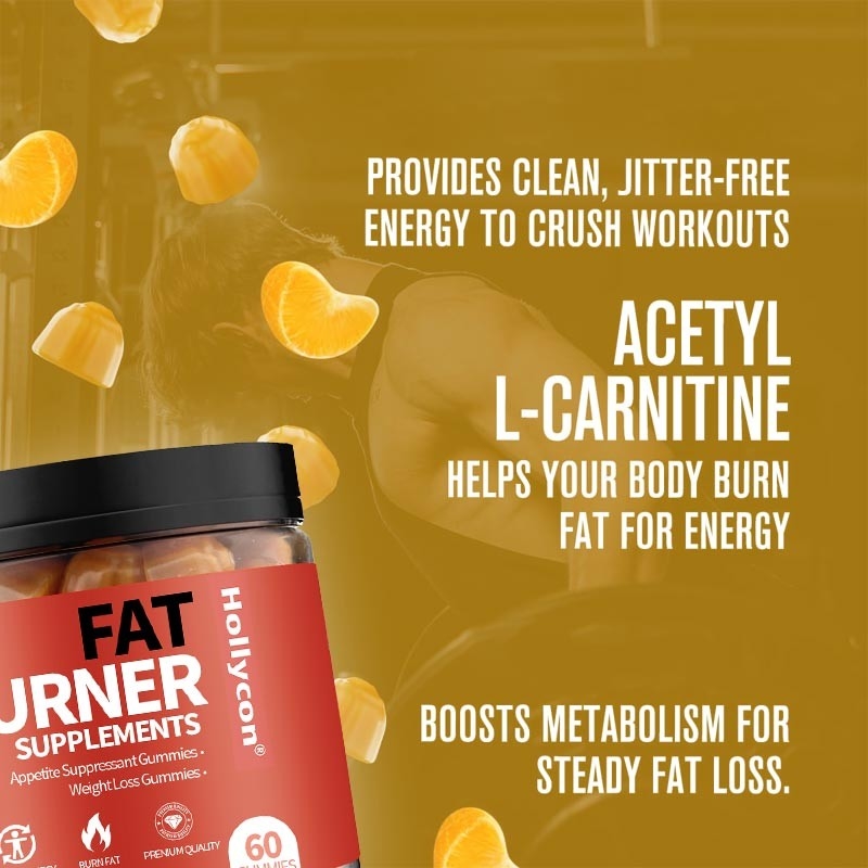 OEM Thermogenic Fat Burner & Appetite Suppressant Gummies met Acetyl-L-Carnitine HCL, MitoBurn, Gewichtsverlies Gummies