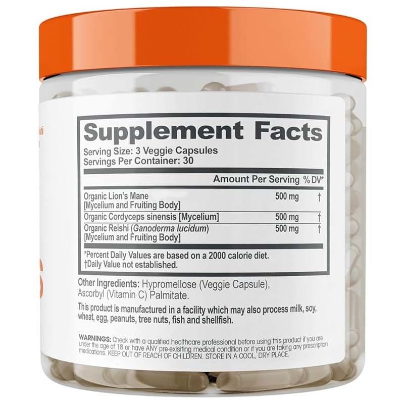 Fabriek Ondersteunt Duidelijkheid Focus Bestrijding Oxidatieve Stress Ondersteuning Algemeen Welzijn Vitaliteit Lion's Mane Cognitie Vitaminen Capsules