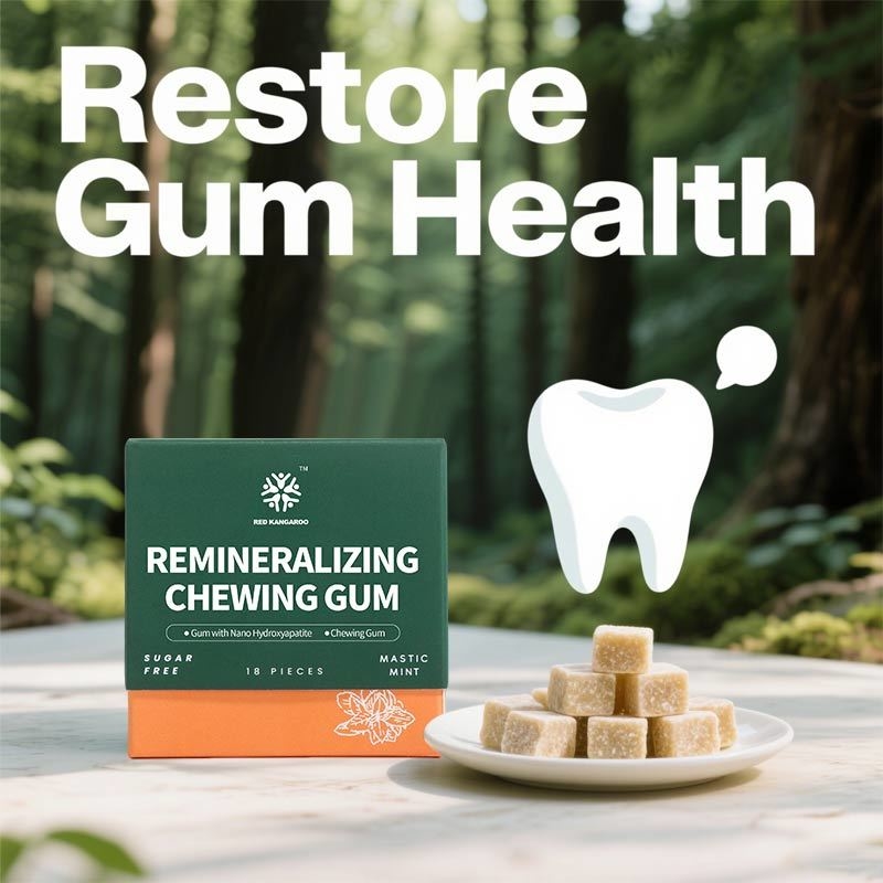 Remineralizing Chewing Gum, Handcrafted Frankincense Mint Flavor, Hydroxyapatite, Coconut Oil, Activated Charcoal, Sugar-Free, Enamel Protection, Oral Care Support