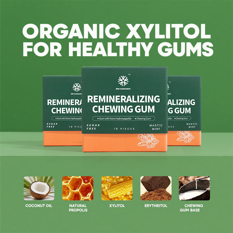 Remineralizing Chewing Gum, Handcrafted Frankincense Mint Flavor, Hydroxyapatite, Coconut Oil, Activated Charcoal, Sugar-Free, Enamel Protection, Oral Care Support